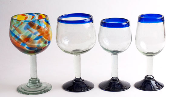 Handmade wine glasses
